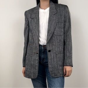 Vintage Anne Klein II Black and Grey Blazer